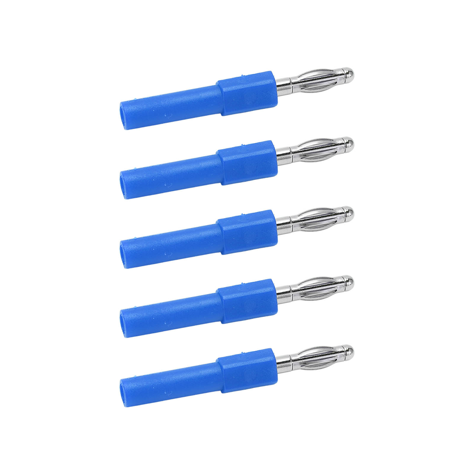 5 Stück 4-mm-bananenstecker-adapter, Starke Verbindung, Gute Leitfähigkeit, 4 Mm Auf 2 Mm Konvertierung, Blau