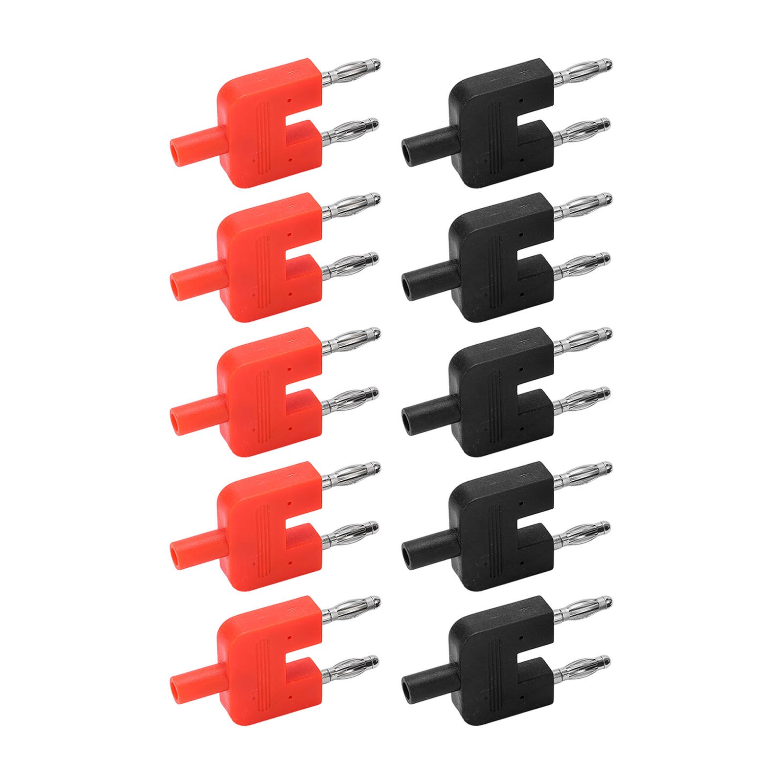 10 Stück Bananenstecker Mit Doppelreihe, Gute Elektrische Leitfähigkeit, Messing, Vernickelt, Für Automobile