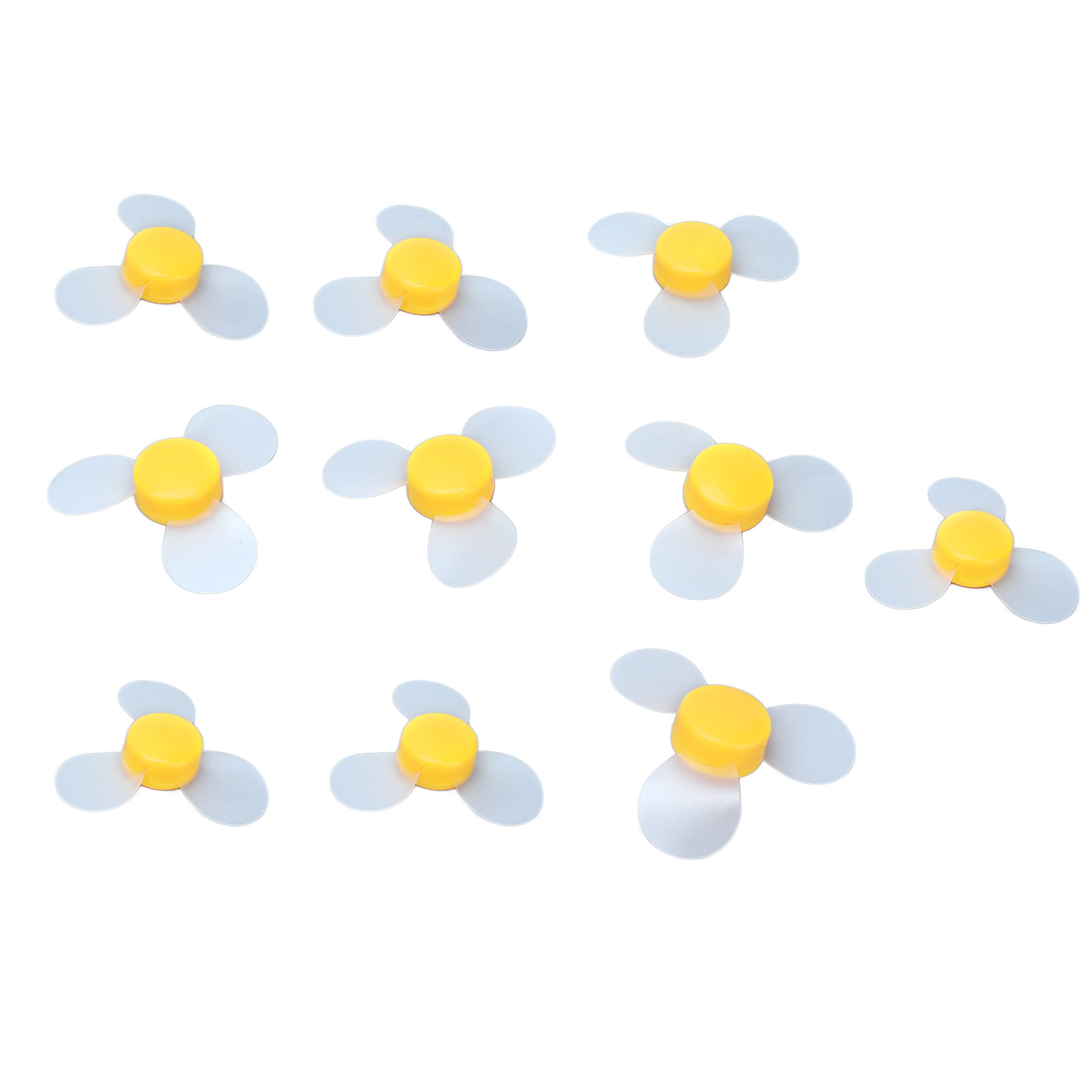 10 Stück Dreiflügelige Spielzeug-propeller, Weiche Lüfterflügel Für Mini-ventilatoren, Elektronisches Spielzeug, Wissenschaftliches Und Pädagogisches Spielzeug, 65 Mm