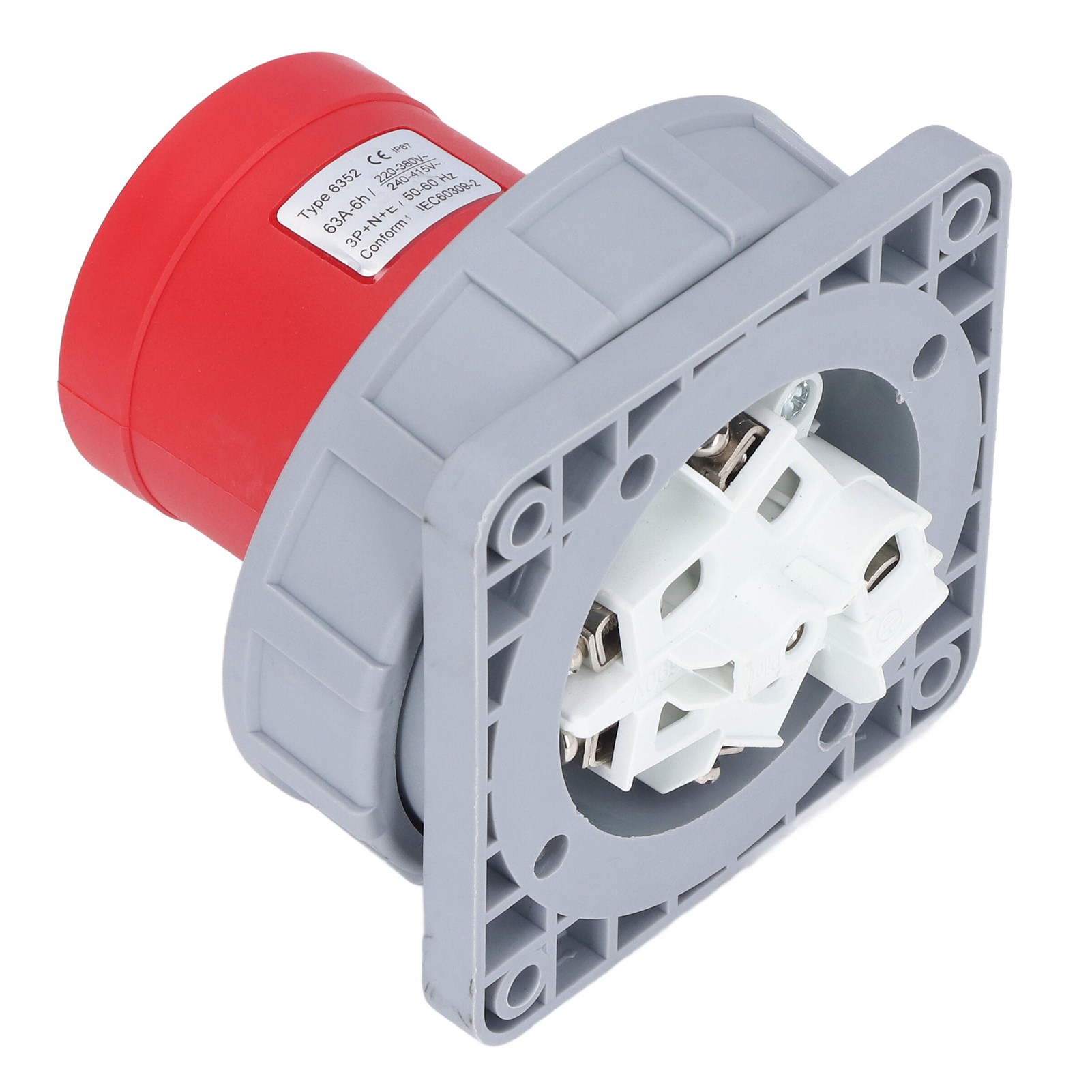 Wasserdichter Luftfahrt-steckdosenstecker Aus Nylon Und Messing, 5-polig, Industrieausführung 3p+n+e, Wechselstrom 220–380 V, 240–415 V, 63 A