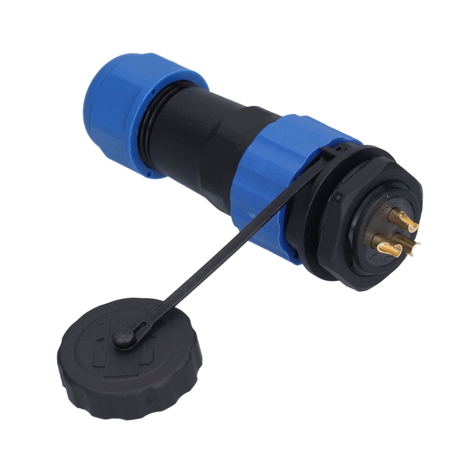 Luftfahrtstecker Ip68 Wasserdichter Stecker Mit Rückseitiger Mutter, Stecker Und Buchse, Stoßanschluss, 380 V, Sp203-stift