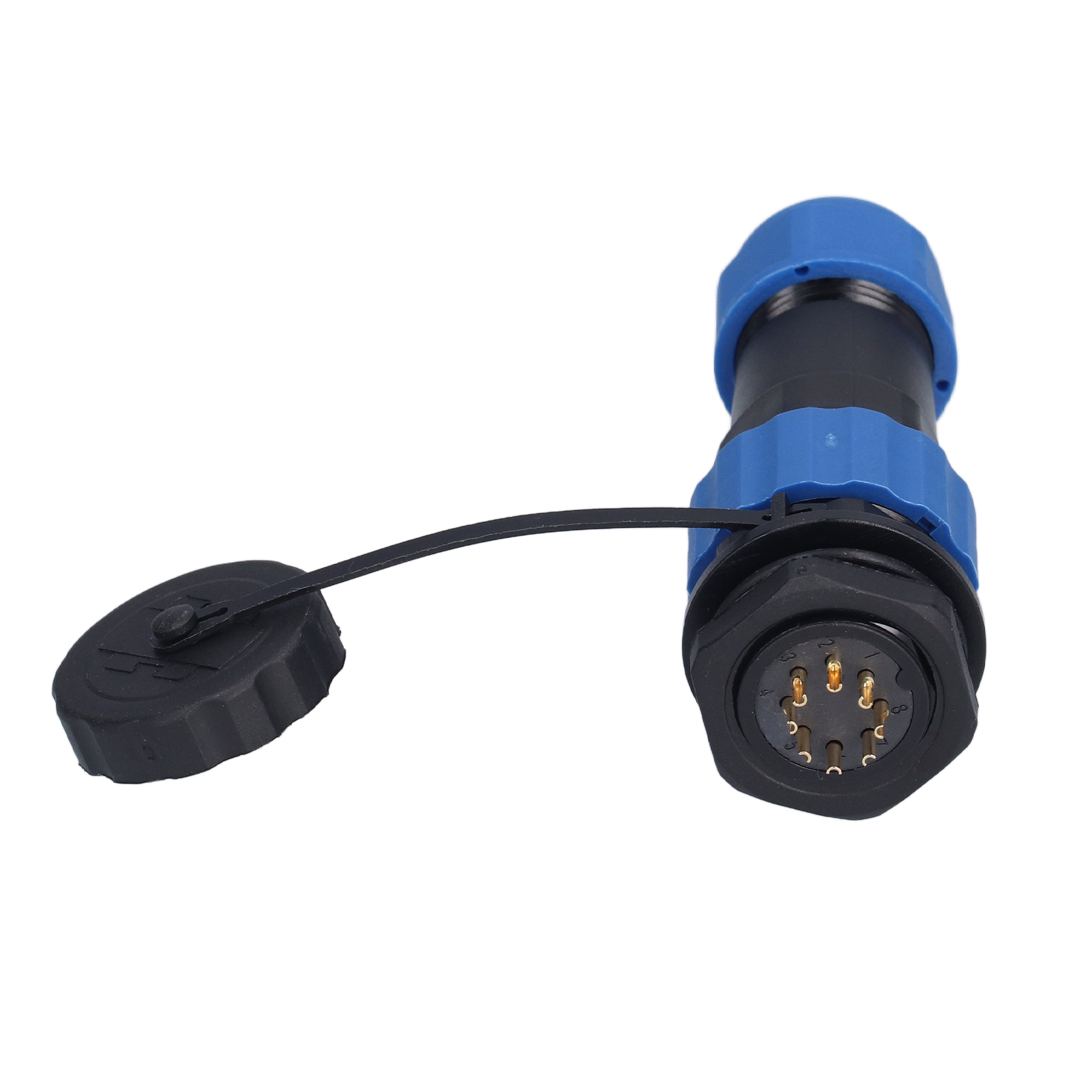 Luftfahrtstecker Ip68 Wasserdichter Stecker Mit Rückseitiger Mutter, Stecker Und Buchse, Stoßverbinder, 250 V, 5 A, Sp208-stift