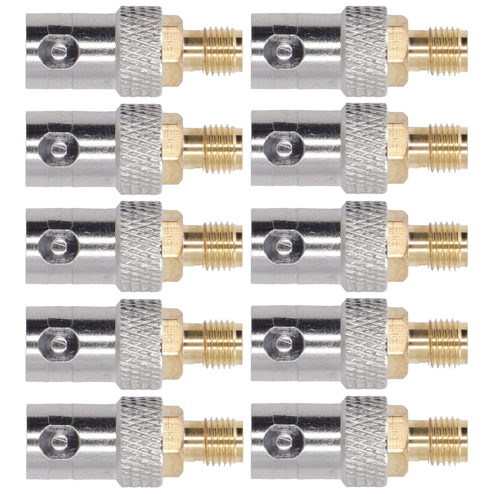 10-teiliges Set Mit Hf-koaxialkabeladaptern (sma-buchse Auf Bnc-buchse)