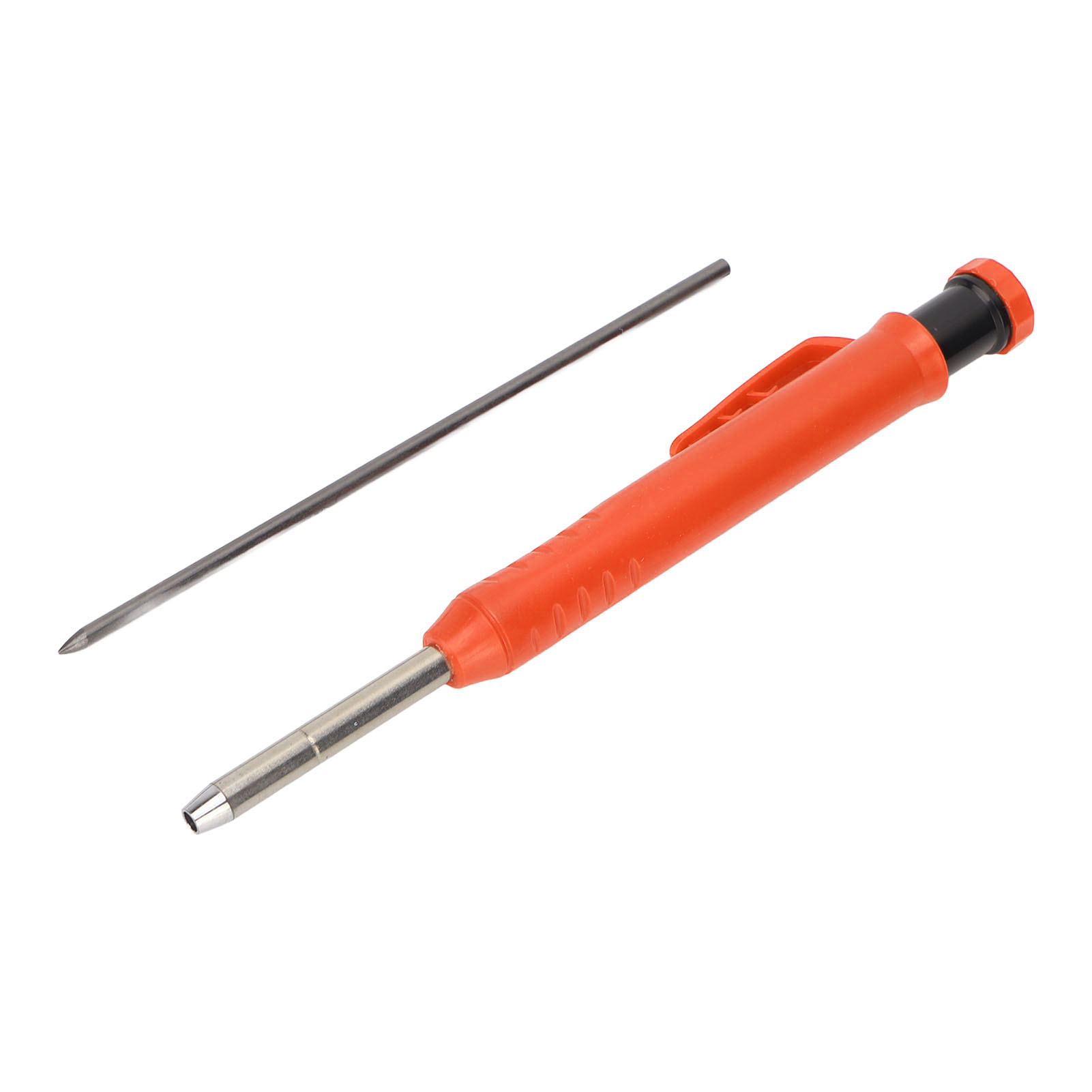 Mechanischer Zimmermannsbleistift Mit Anspitzer, Tieflochbleistift Für Metall Und Kunststoff, Orange