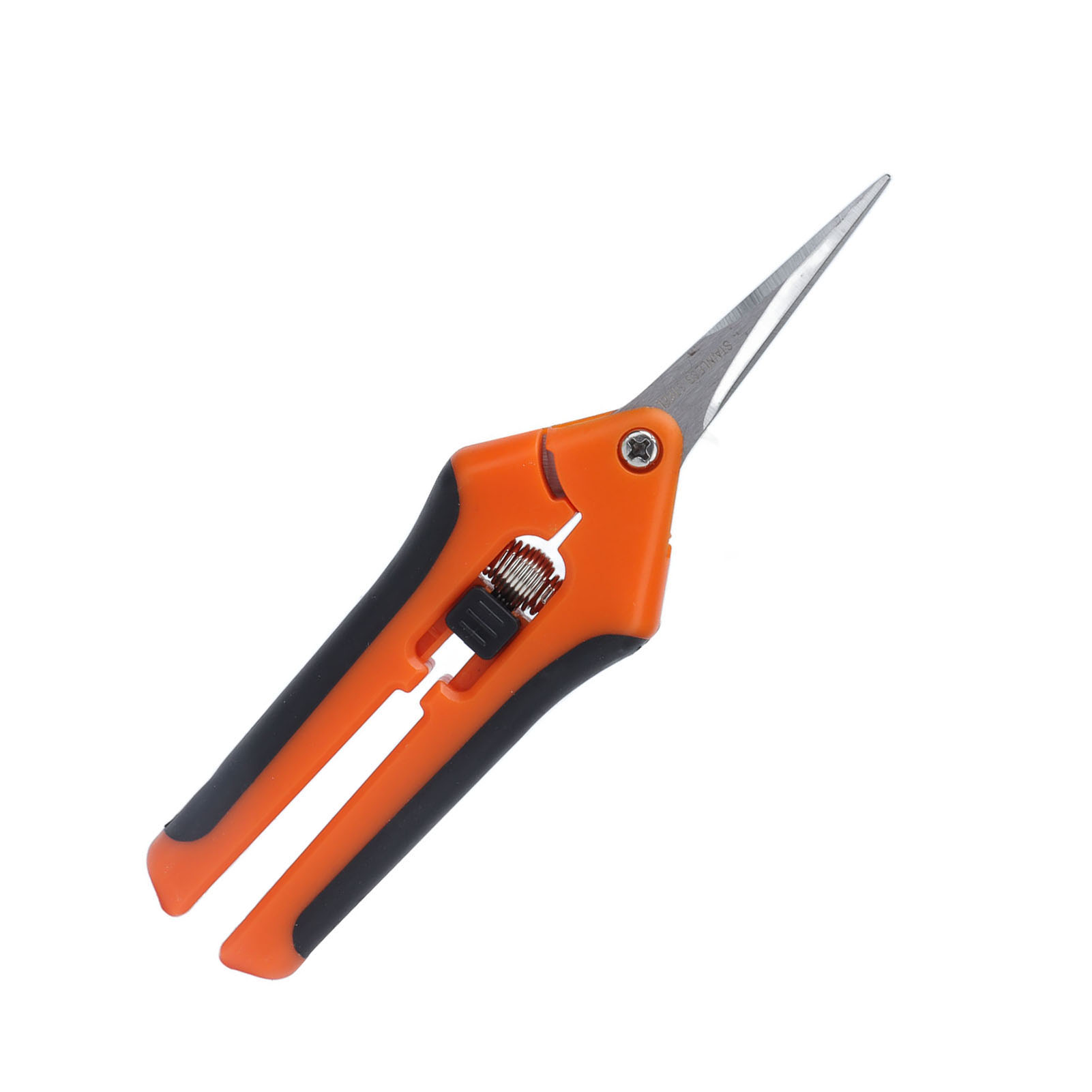 Gartenschere 6,5 Zoll, Federbelastung, Ermüdungsarm, Komfortabler Griff, Sicherer Halt, Orange