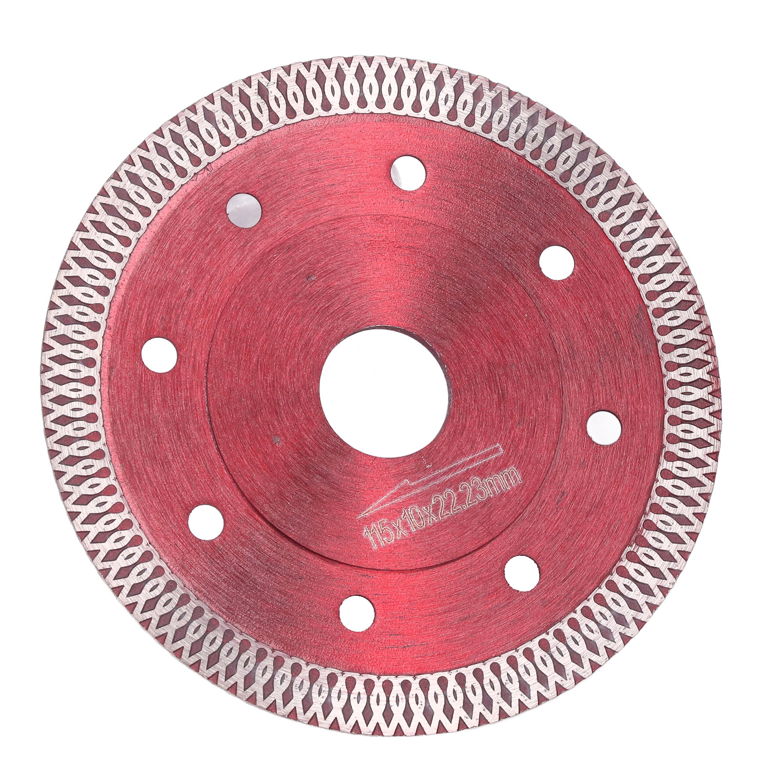 Diamant-sägeblatt 115 Mm, Trennscheibe Für Trocken- Und Nassschnitte, Geeignet Für Keramik, Granit Und Marmor, Rot