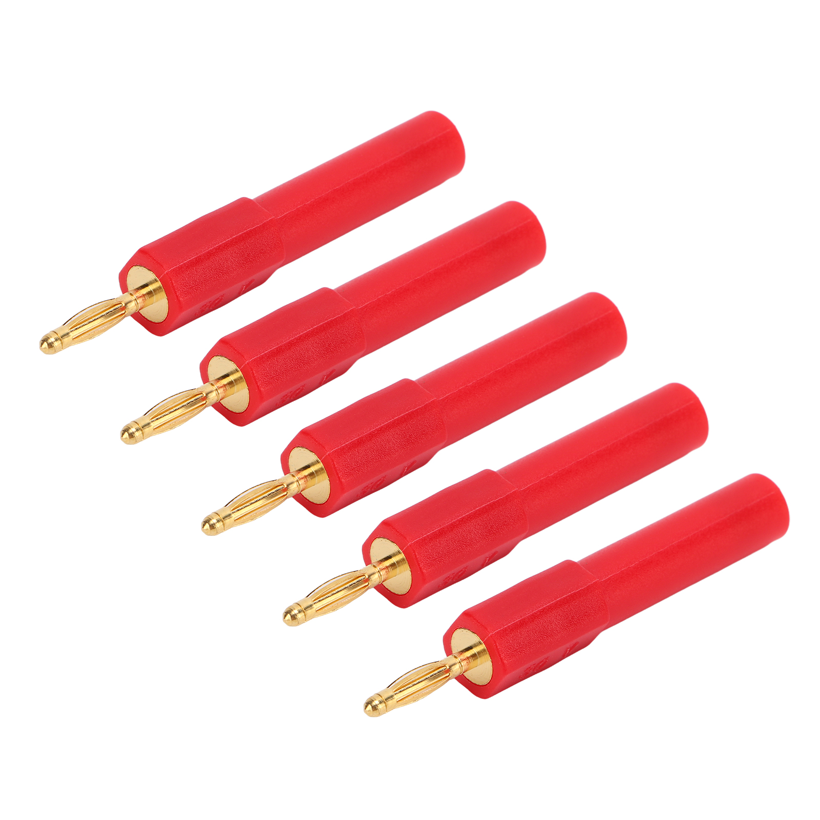 5 Stück Bananenstecker-adapter, Starke Verbindung, Gute Leitfähigkeit, 2 Mm Auf 4 Mm, Rot