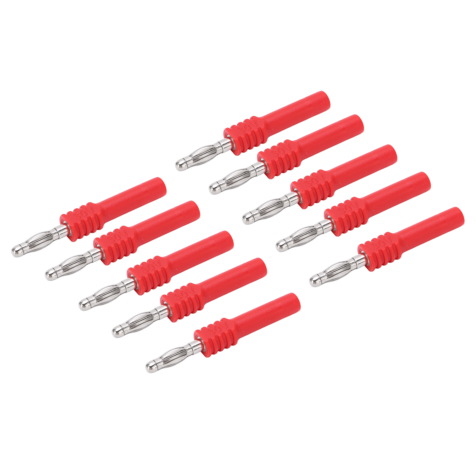 10 Stück J.20025 Bananenstecker 4 Mm Stecker Auf 2 Mm Buchse Multimeter Bananenstecker Adapter Für Industrie Rot