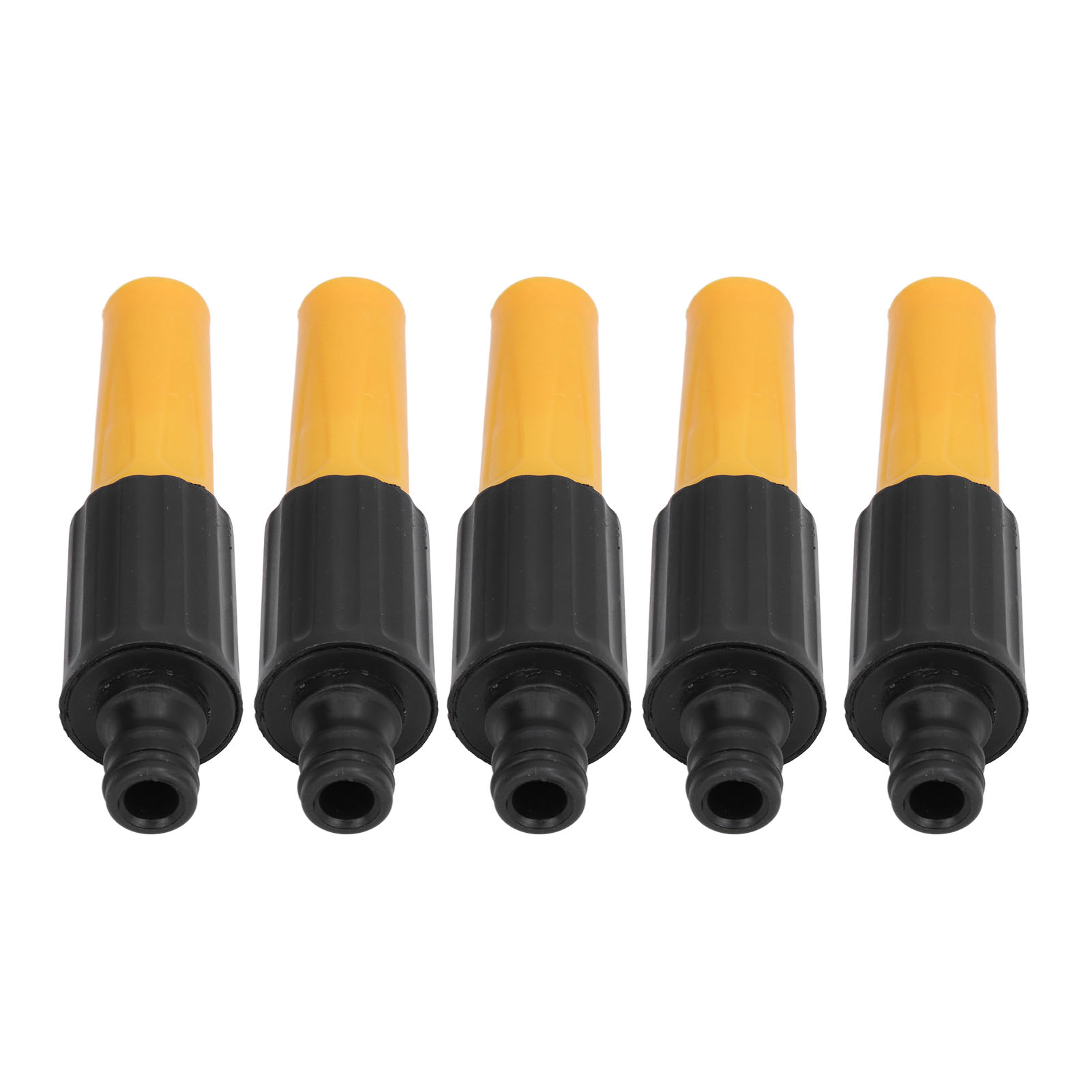 5-teiliges Set Hochdruck-schlauchdüsen Aus Abs, Gelb-schwarz, Gartenbewässerungswerkzeug Mit Tpr-softgriffbeschichtung