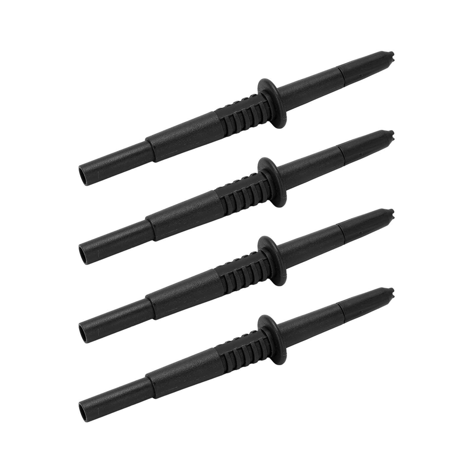 4 Stück Prüfspitzen 4 Mm Bananenstecker, Isolierdraht-durchdringungsspitzen Für Elektrische Prüfungen, Schwarz