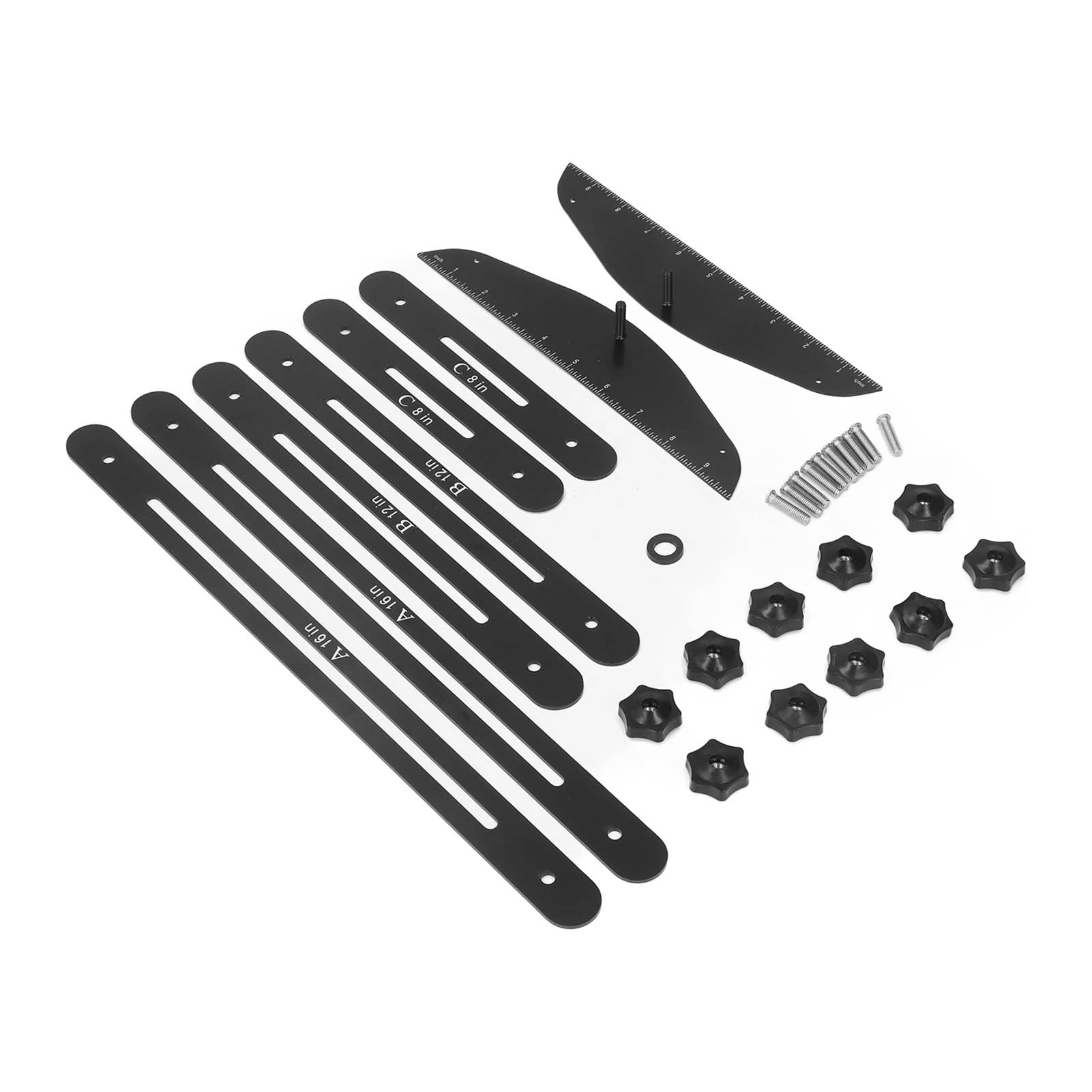 Treppenstufen-messschablone, Regal-anreißlehre, 11–60 Zoll, Messen Für Setzstufen, Regalböden, Trockenbau, Schwarz