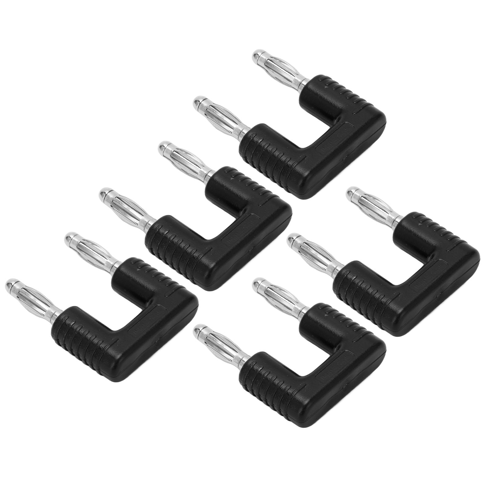 5 Stück J.20004 Bananenstecker, Doppelstecker, 19 Mm Abstand, Kupfer-nickel-plattiert, Schwarz