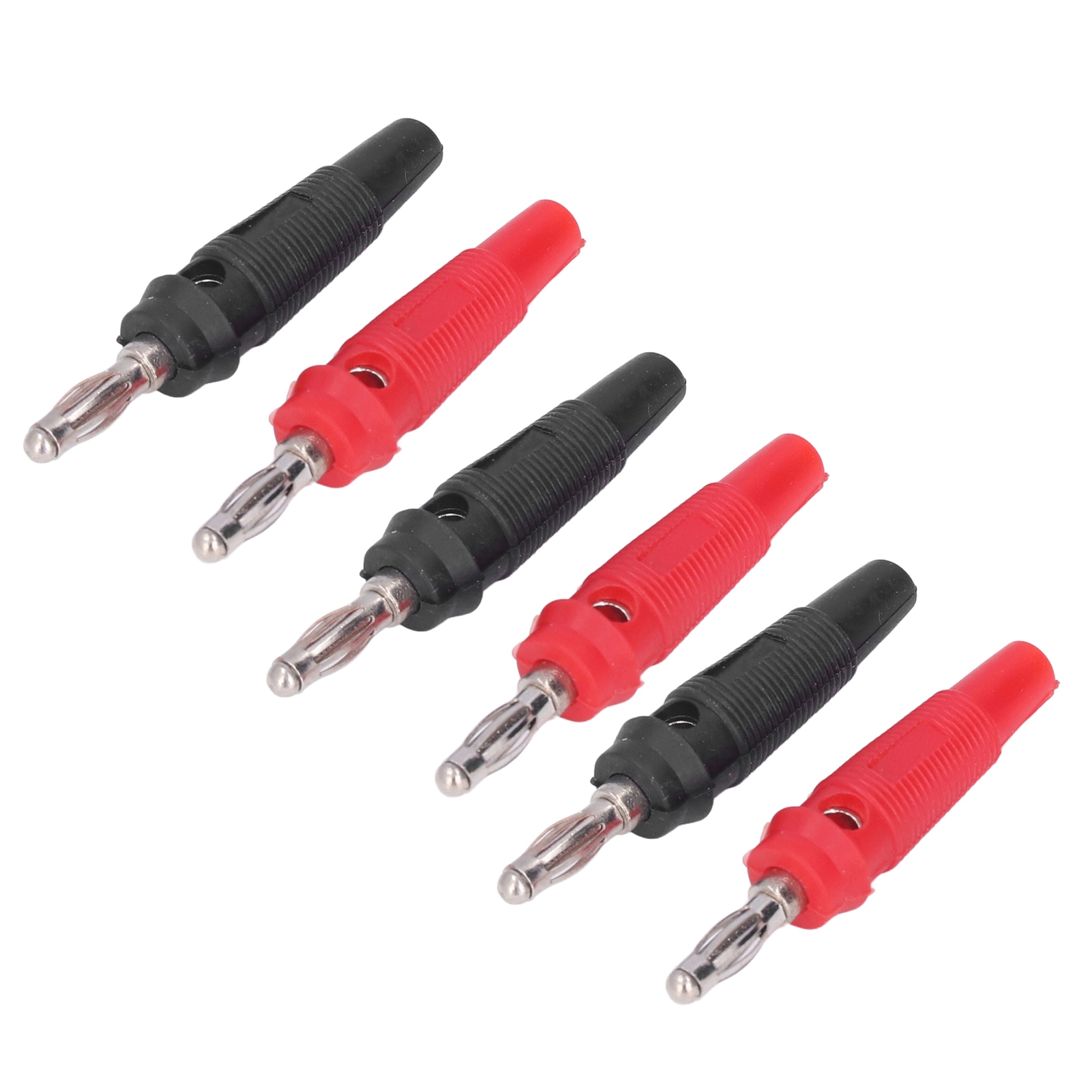 10 Stück 4 Mm Rote Und Schwarze Bananenstecker Aus Vernickeltem Messing Für Elektrogeräte Und Computer