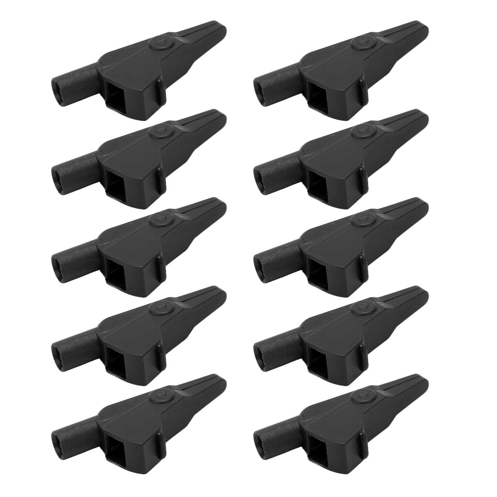 10 Stück J.60032 Bananenstecker-prüfklemmen, Vollständig Gekapselt, Mit 4-mm-klinkenstecker Für Elektronische Messgeräte, Schwarz