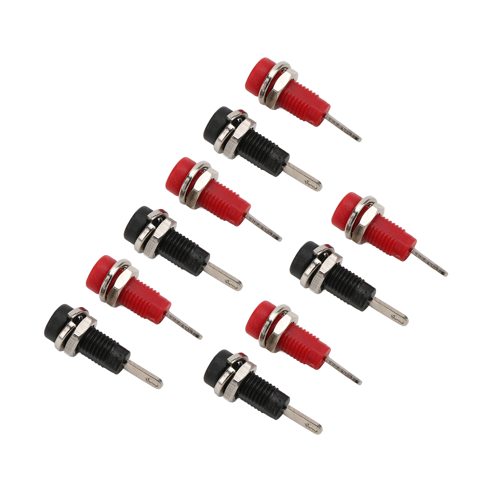 J.40003 2-mm-bananenbuchsenadapter Für Die Frontplattenmontage Mit Innerer Federplatte, Schwarz Und Rot