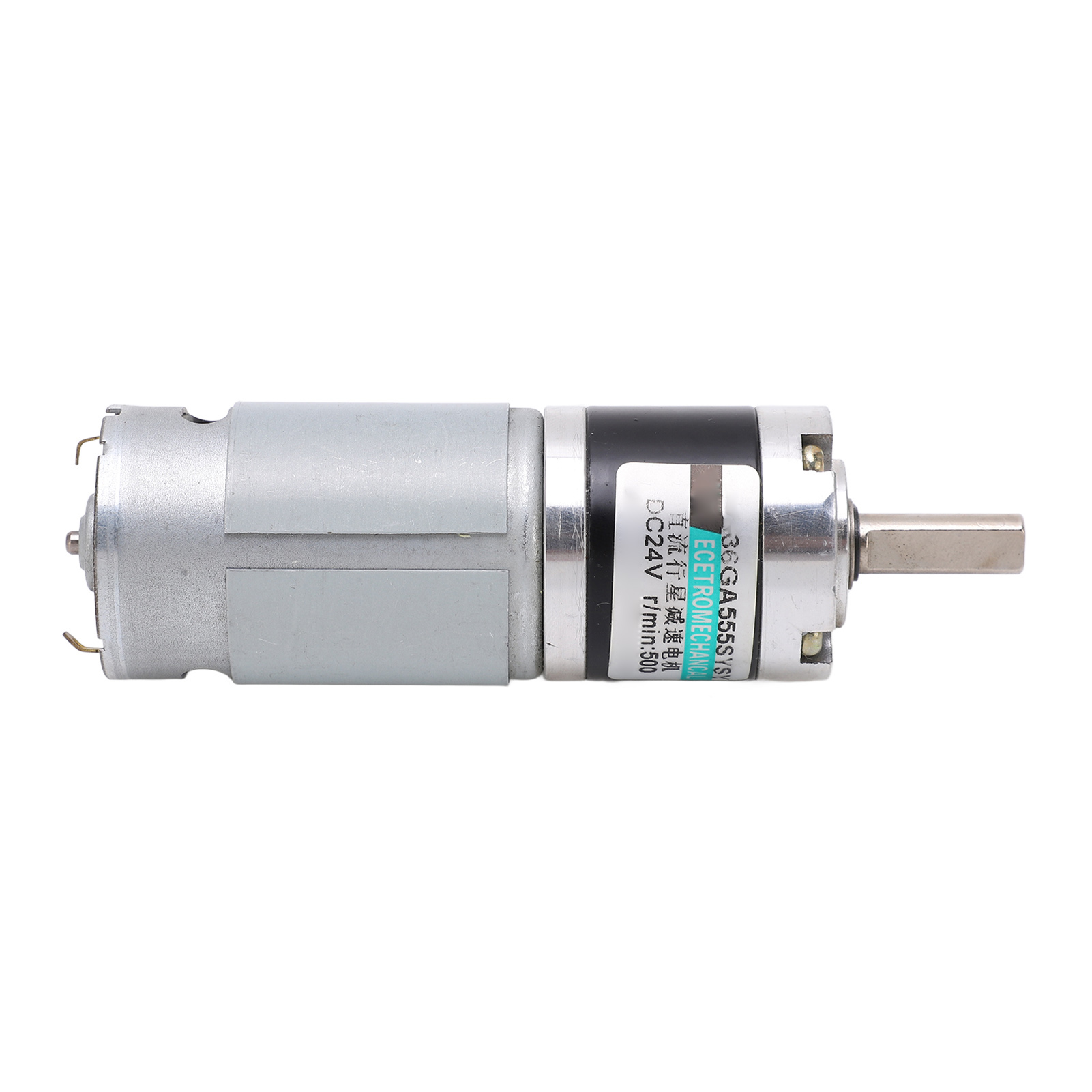Schwarzer Und Silberner Mini-getriebemotor, Geräuscharm, Hohes Drehmoment, Robust Und Stabil, Aus Reinem Kupfer, 24 V