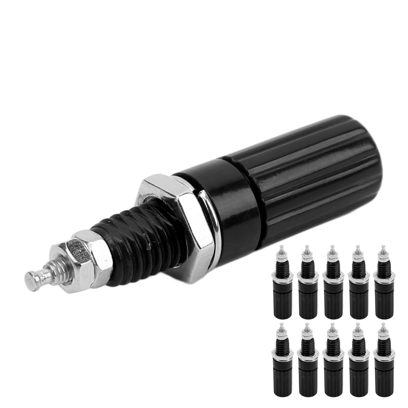 10 Stück M3-anschluss 4-mm-bananenbuchse Mit Schraubanschluss Für Elektronische Geräte, Schwarz