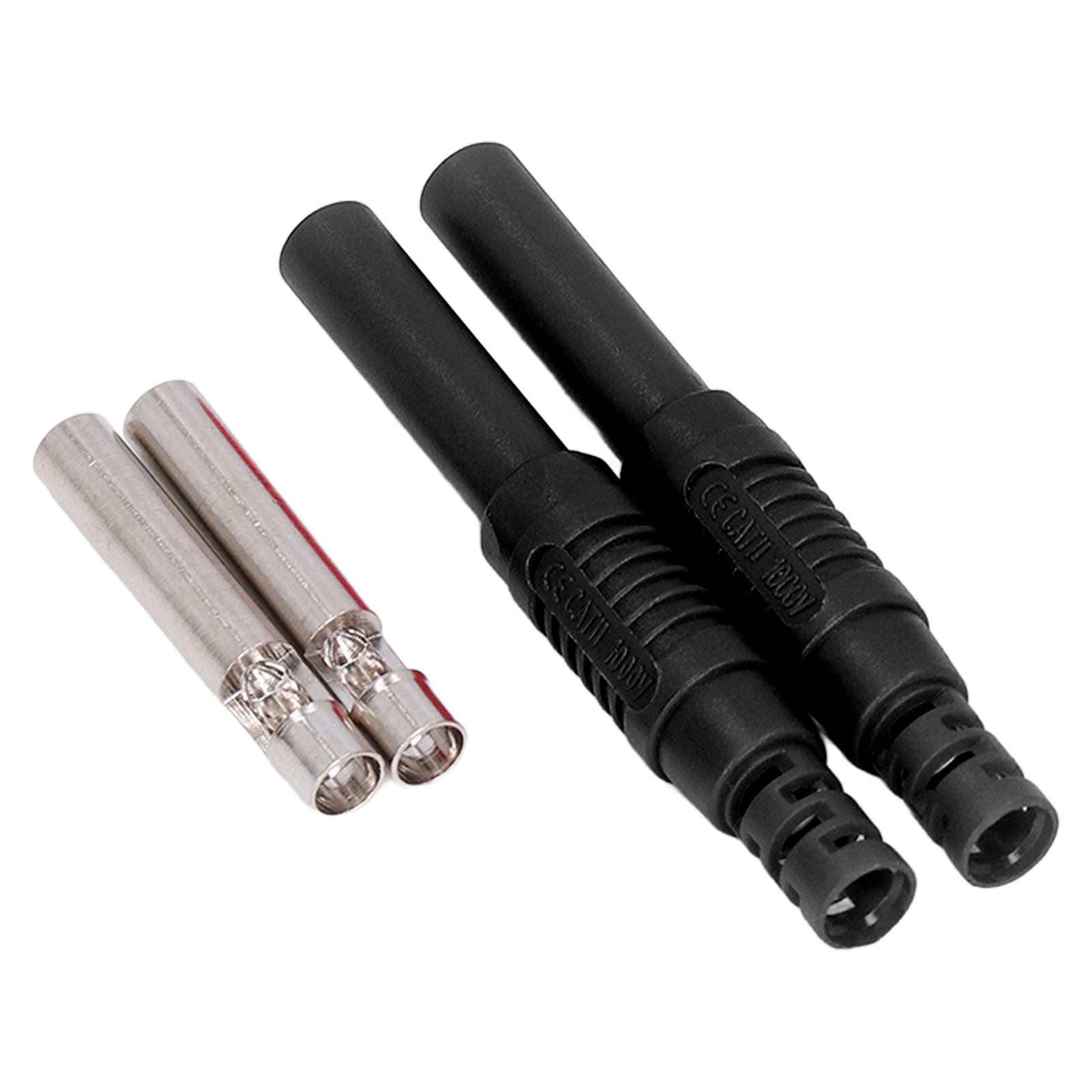 1 Mm² Prüfkabelverlängerung (buchse Auf Buchse) Mit Messingstecker J.70030schwarz