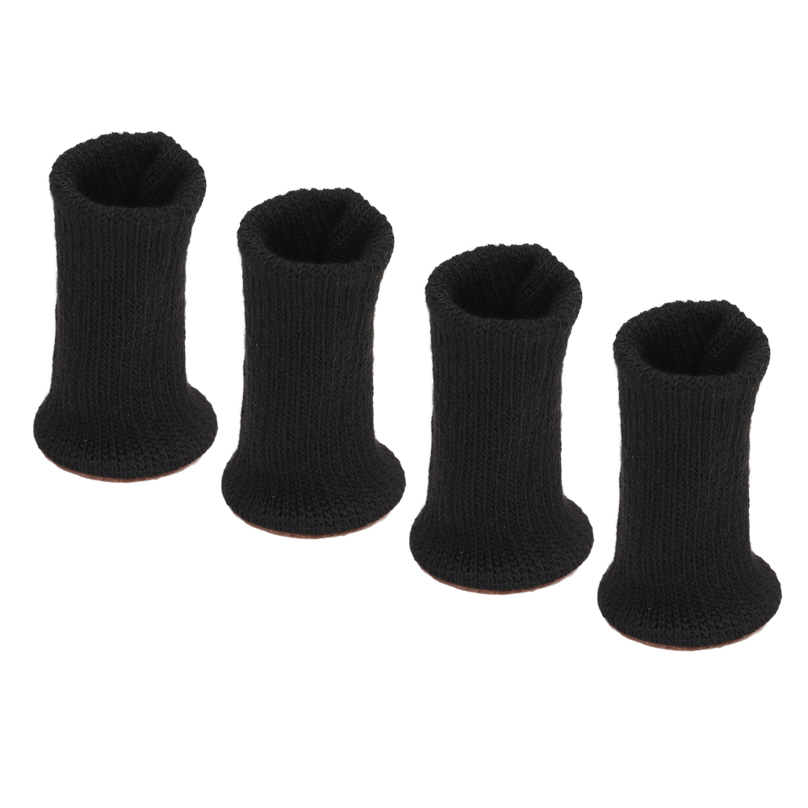 4er-pack Möbelbeinsocken, Geräuschlos, Rutschfest, Abriebfest, Gestrickt, Stuhlbeinschoner, Schwarz