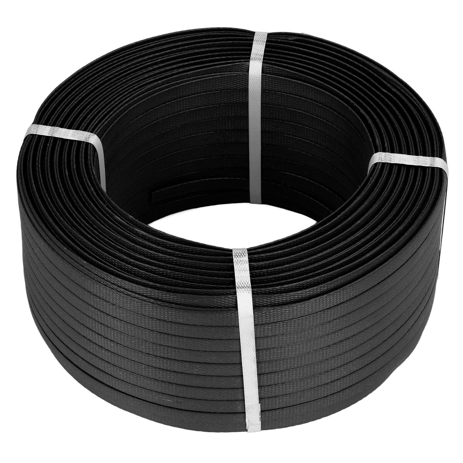 1 Rolle Manuelles Verpackungsband, 1 Kopf Pp-kunststoffseil, Industriekabelbinderwerkzeug, 9 Kg, 10, Schwarz