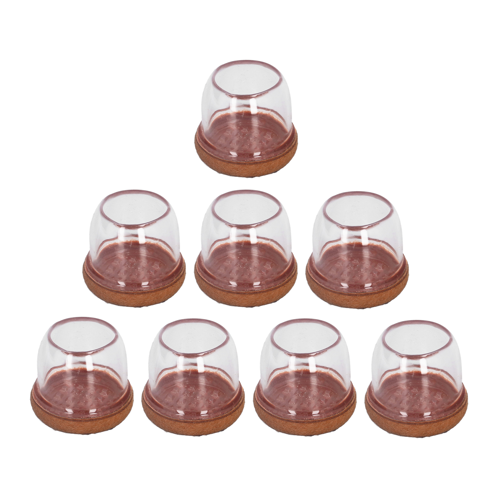 8-teiliges Set Stuhlbeinschoner, Hockerfüße, Tischbeinschoner, Geräuscharm, Verdickt, Transparent, Rund, Größe L