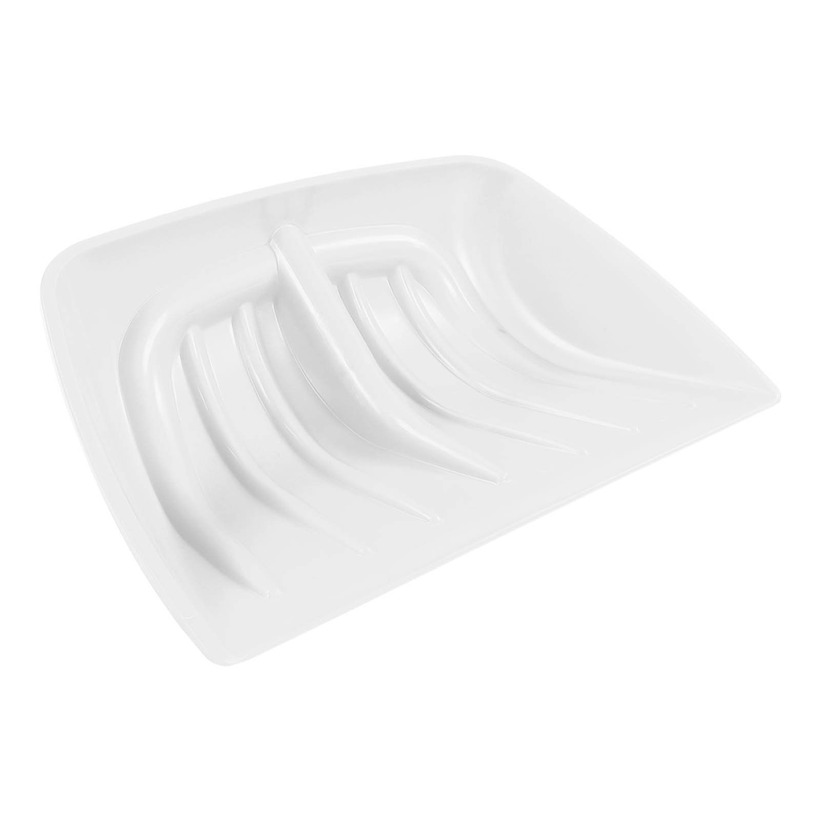 Schneeschaufel Mit Pp-kunststoffblatt Für Kies, Erde, Laub, Garten Und Bauarbeiten, Sauber, Weiß
