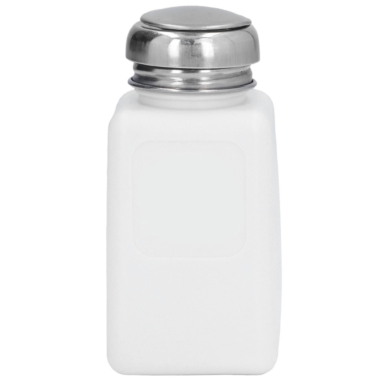 200-ml-druckverschluss-lösungsmittelspender, Esd-sicher, Antistatische Quadratische Flasche Mit Edelstahldeckel, Weiß