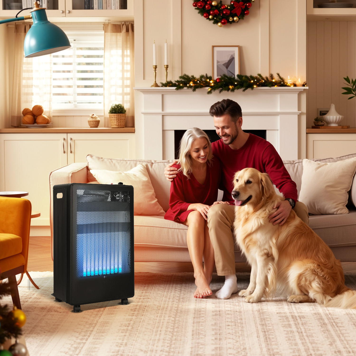 Jiubiaz Faltbare Gasheizung 3,8 Kw Mit Ods, Kippschutz Und Flammensicherung