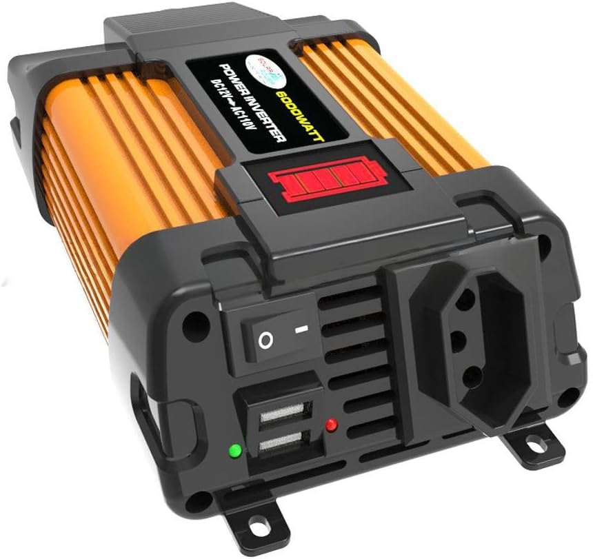 Jssevn - 300w/500w Kfz-wechselrichter, 12v Auf 110v 220v, Batteriestandsanzeige, Wechselrichter (12v-220v (500w))