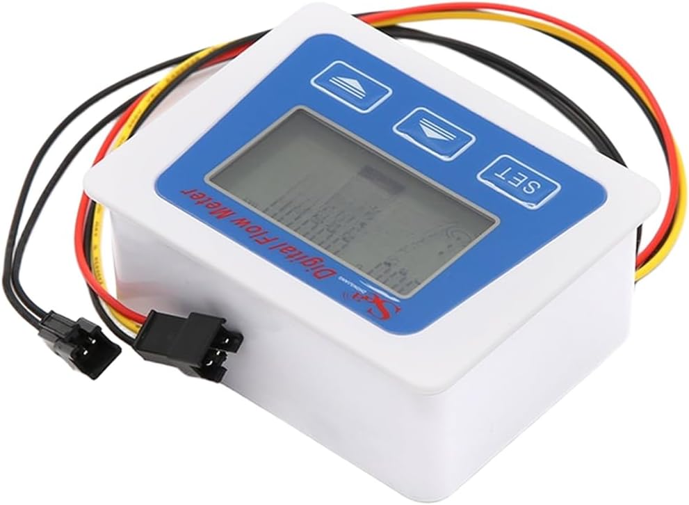 Jssevn - Stromsparender Digitaler Wasserdurchflussmesser Mit Lcd-bildschirm, Batteriebetrieben Für 1 Bis 30 L/min, Für Bewässerung Und Industrielle Überwachung