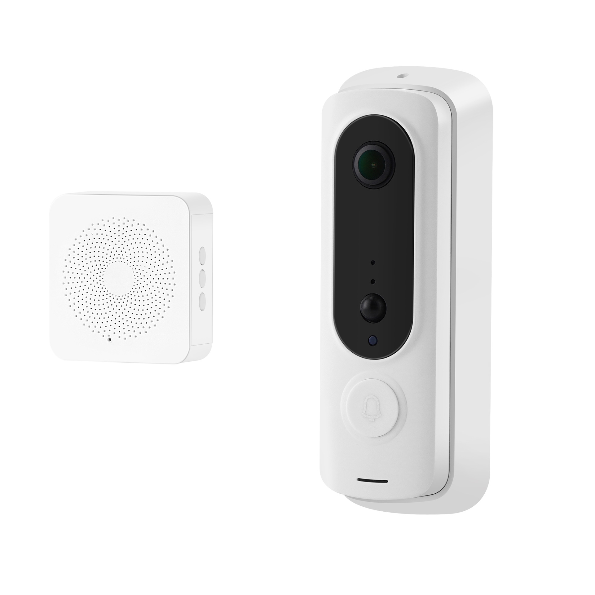 Jssevn - Machine Devices Intelligente Drahtlose Türklingelkamera, Drahtlose Hd 720p Video-türklingelkamera (h6, Weiß)