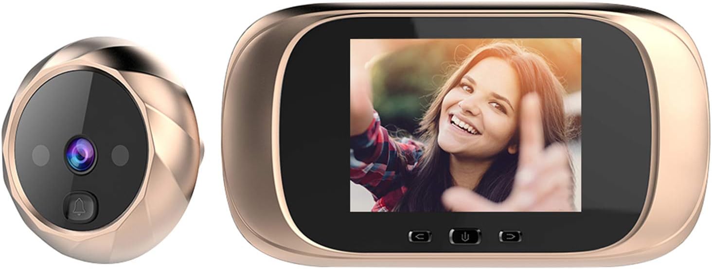 Jssevn - Digitale Tür – 2,8"-lcd-bildschirm – Nachtsicht – Goldfarbene Digitale Türüberwachung