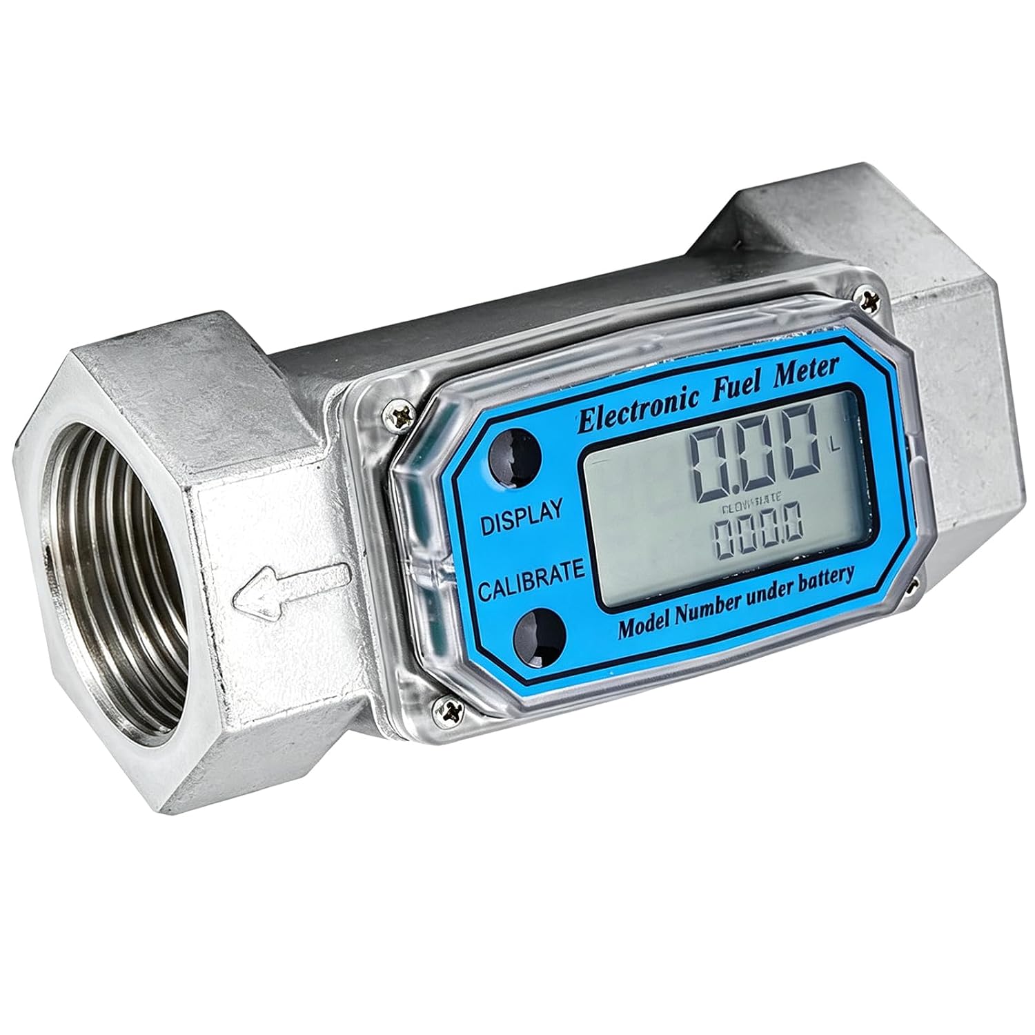 Jssevn - Digitaler Turbinen-durchflussmesser, 40–280 L/min Flüssigkeits-durchflussmesser, Wasser- Und Kraftstoff-durchflussmesser, Rostfrei, Elektronischer Kraftstoffzähler 0–99999