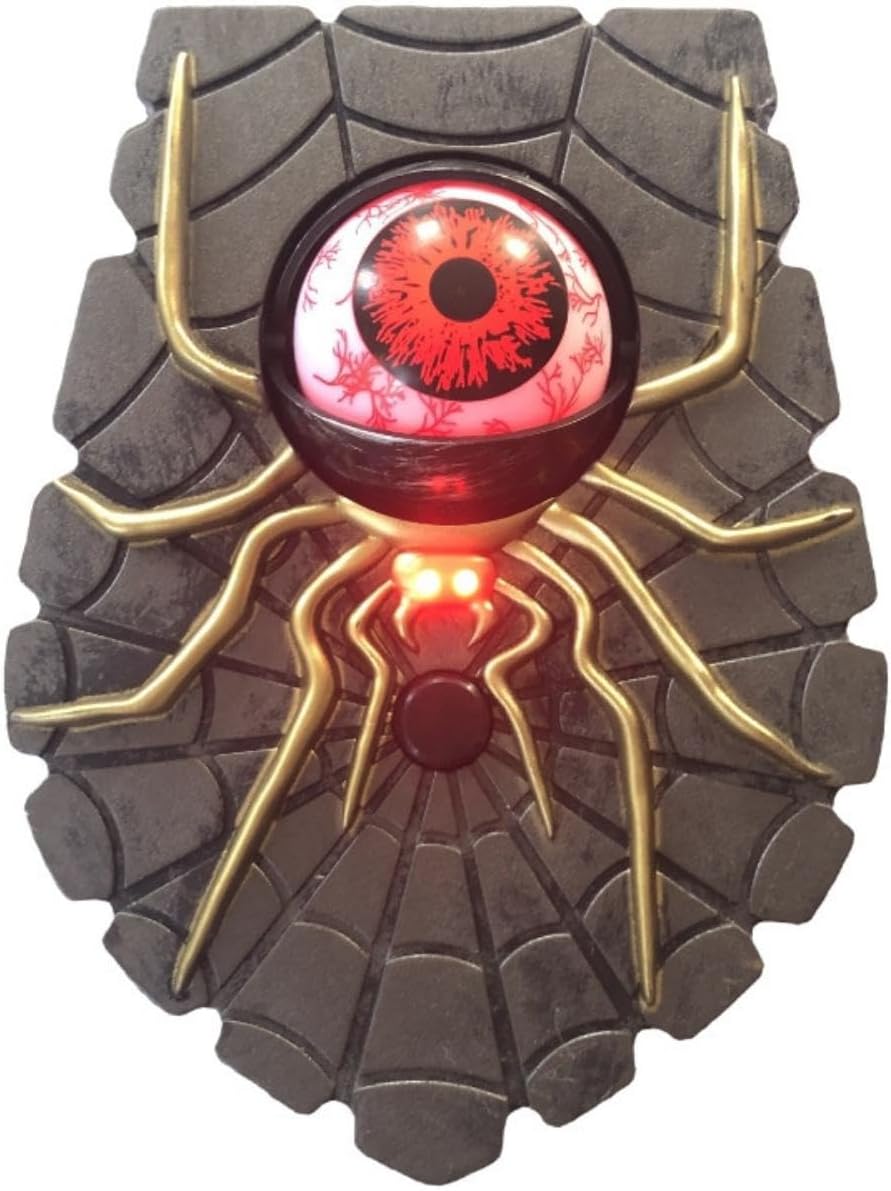 Jssevn - Halloween-türklingel In Form Eines Spinnenauges, Hausdekoration, Türklingel Mit Gruseligem Leuchten/geistergeräusch, Kreative Gruselige Spinnenaugen-türklingel