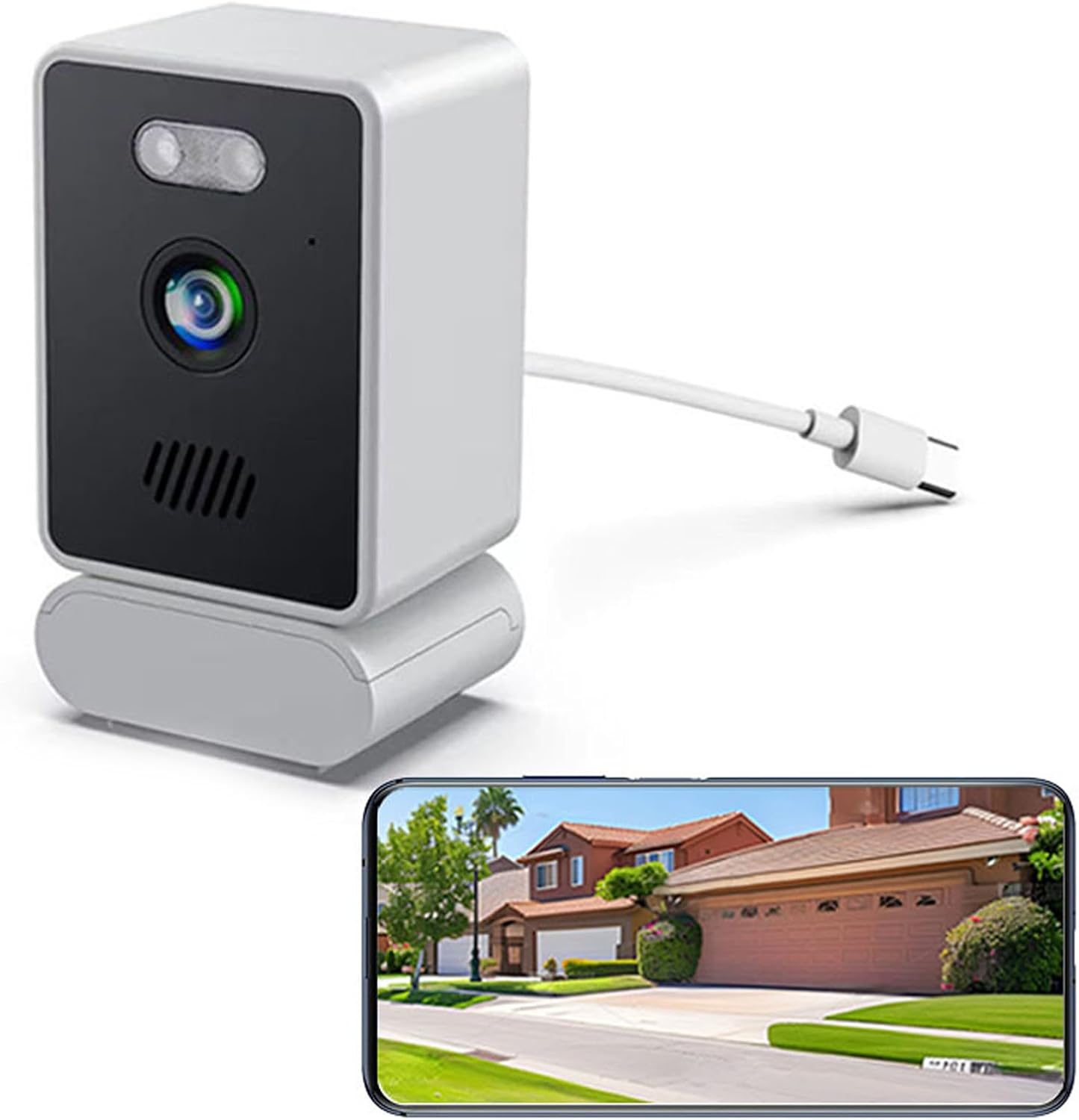 Jssevn - 3-megapixel-2k-fensterkamera, 2,4-ghz- Und 5-ghz-wlan-innenkamera, Ki-nachtsicht, Bewegungserkennung, Blendschutz, Aufzeichnung