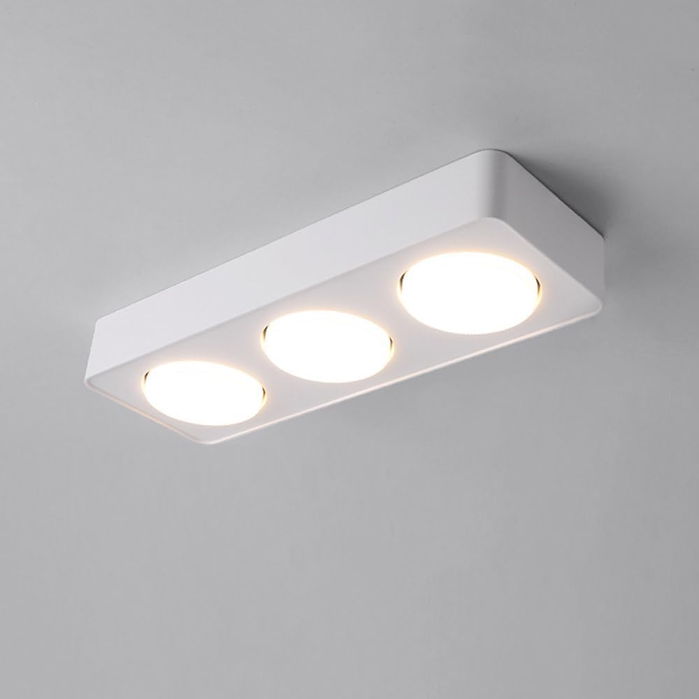 Jssevn - Moderne Led-deckenleuchte, Quadratisch, Aufputzmontage, 3000k/4000k/6000k, Dreifarbig Einstellbar, Kabelgebundene Innenleuchte Für Flur Und Küche