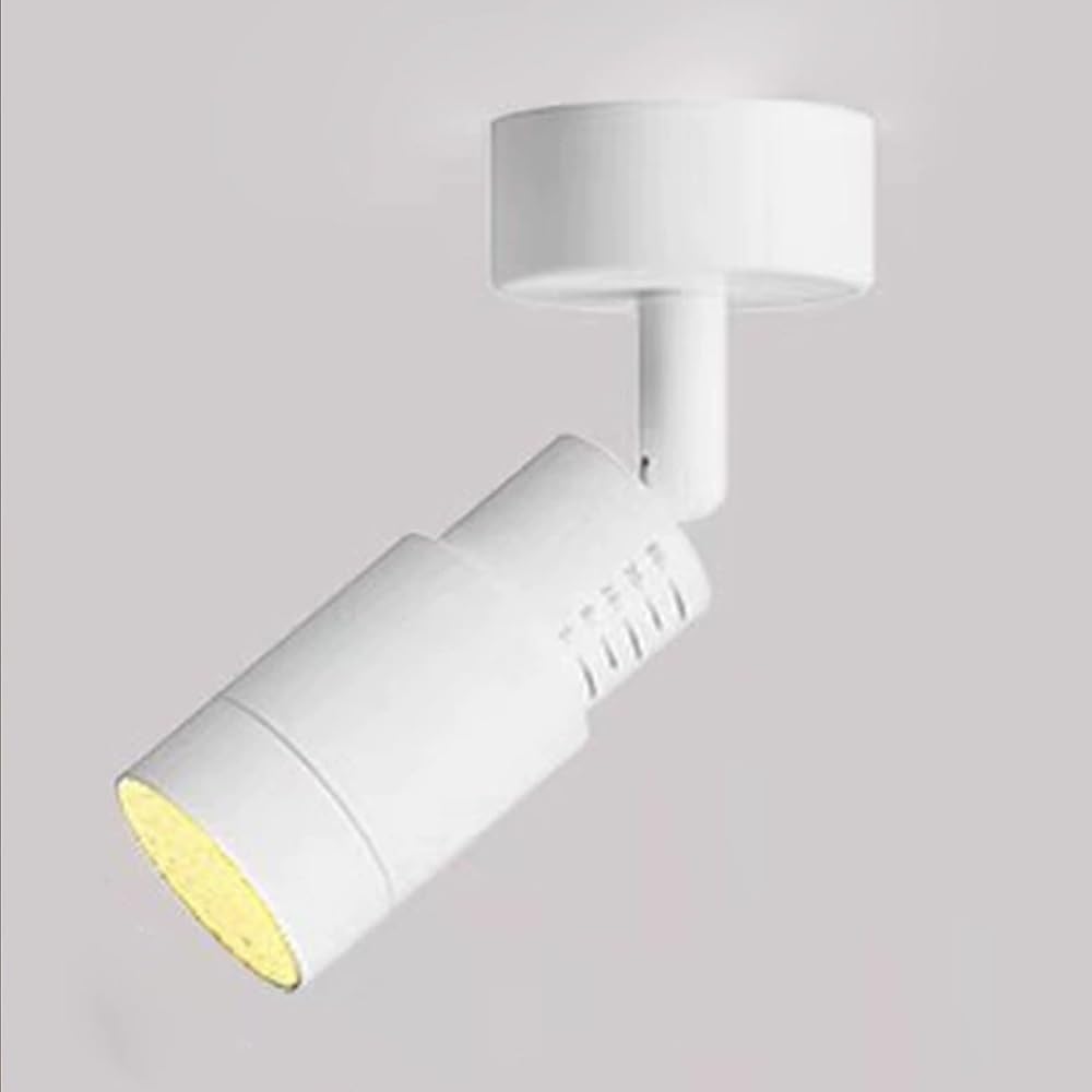 Jssevn - Zoombarer Led-deckenstrahler Mit Einstellbarem Abstrahlwinkel, Schwenkbare Wandleuchten Für Kunstgalerien (weiß – 3000 K, 5 W)
