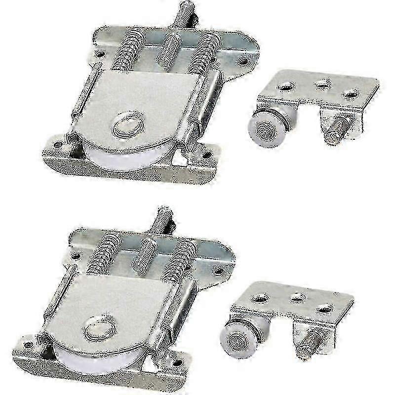 Portes Coulissantes Pour Armoire, Roulettes, Roulettes, Roulettes, Guides Avec Amortisseur, Capacité De Charge 20 Kg, 2 Pièces 2025