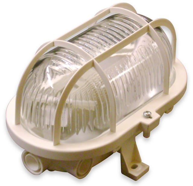 MLI 20300022 - Deckenleuchte, mit Schutzkorb, oval, weiß