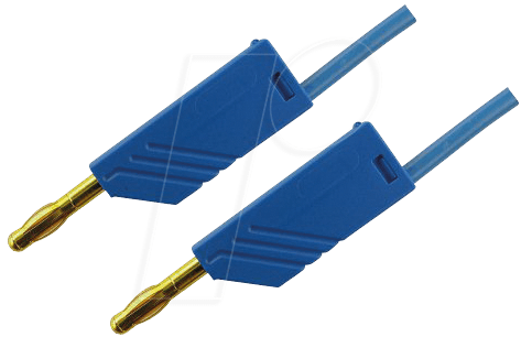 MLN 100 25 AU BL - Messleitung, 2,5 mm², 1,0 m, blau, vergoldet
