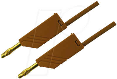 MLN 100 25 AU BR - Messleitung, 2,5 mm², 1,0 m, braun, vergoldet