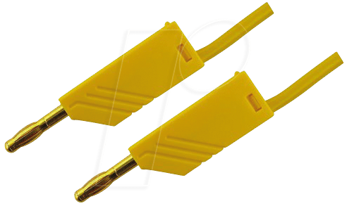 MLN 100 25 AU GE - Messleitung, 2,5 mm², 1,0 m, gelb, vergoldet