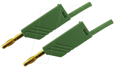 MLN 100 25 AU GN - Messleitung, 2,5 mm², 1,0 m, grün, vergoldet