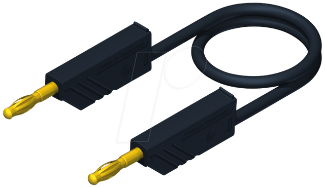 MLN 150 25 AU SW - Messleitung, 2,5 mm², 1,5 m, schwarz, vergoldet