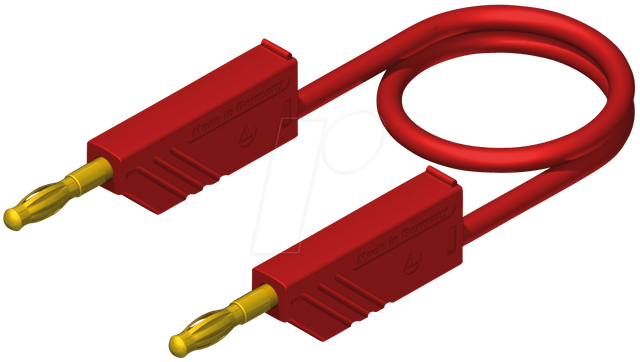 MLN 150 25 AU RT - Messleitung, 2,5 mm², 1,5 m, rot, vergoldet