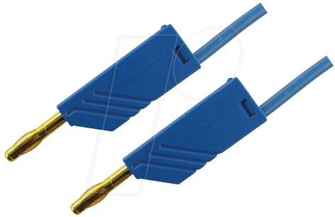 MLN 200 25 AU BL - Messleitung, 2,5 mm², 2,0 m, blau, vergoldet