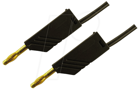 MLN 200 25 AU SW - Messleitung, 2,5 mm², 2,0 m, schwarz, vergoldet