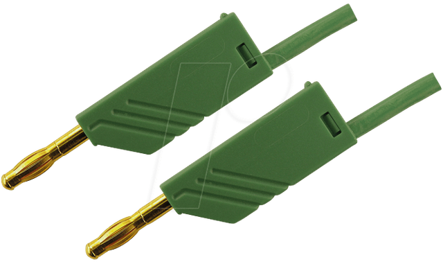MLN 25 25 AU GN - Messleitung, 2,5 mm², 0,25 m, grün, vergoldet