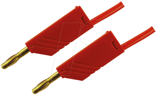 MLN 25 25 AU RT - Messleitung, 2,5 mm², 0,25 m, rot, vergoldet