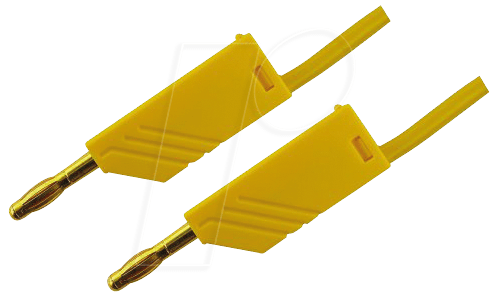 MLN 50 25 AU GE - Messleitung, 2,5 mm², 0,5 m, gelb, vergoldet